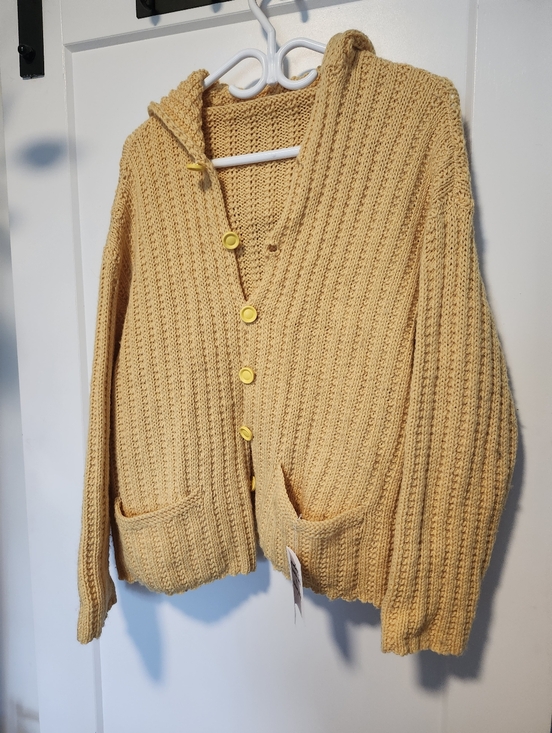 Handmade Sweaters - Handmade Relaxed Fit Yellow Sweater | Sustainable Bamboo Wool